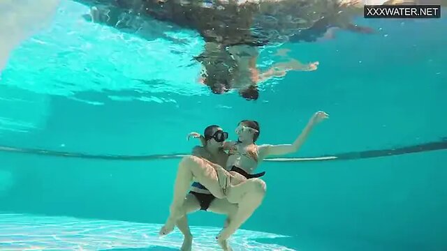 Sensual poolside group sex with Eva Sasalka