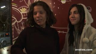 Two sultry babes get freaky in sauna, lesbian action galore