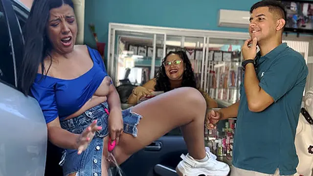 Boyfriend buys me a vibrator from a sex shop for public masturbation