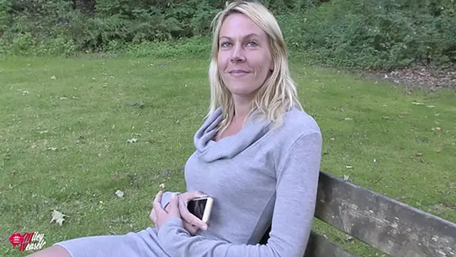 Hot tease in the park gets soaked with passion and pleasure!!