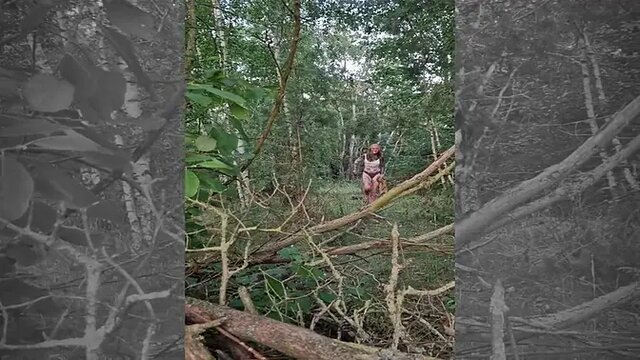 Tattooed and pierced voyeur watches amateur exhibitionist undress at public concert