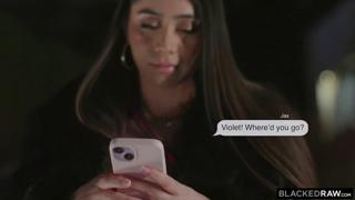 Violet, BBC-thirsty siren, ravishes Jax' stiff prick, insatiable for his lust