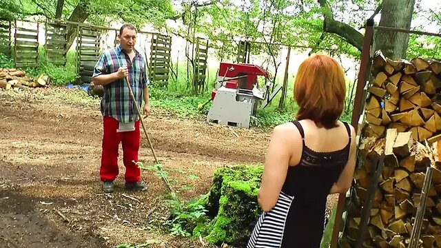 Tattooed German MILF takes banged in high heels outdoors