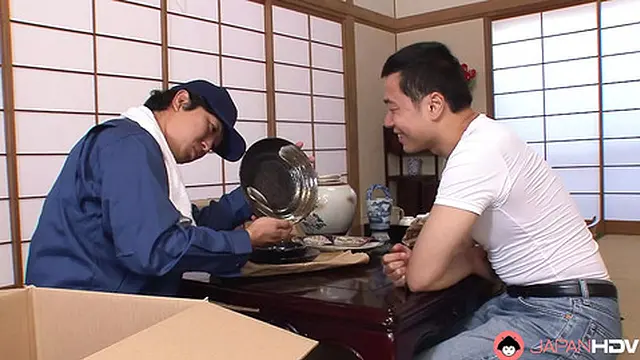 Unhibited Japanese Brunette Nozomi Koizumi Moans While Blowing Friend′s Dick🌭