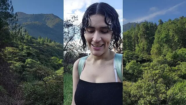 Exhibitionism in the woods, I get a cute girl to fuck