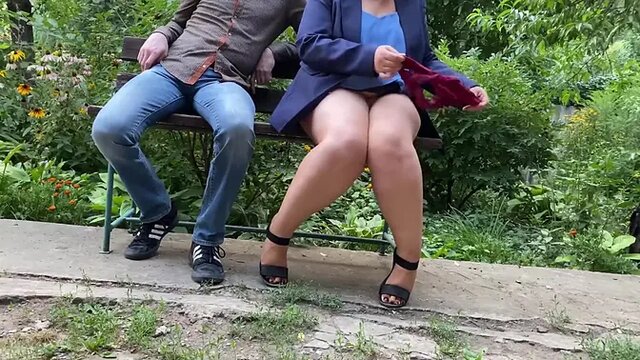 Son-in-law watches mature hot MILF pee on the street