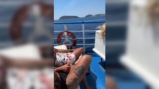 Steamy sex romp on ferry deck, nearly busted, hell yeah!