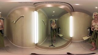 Translucent temptresses tantalize in 360 VR try-on haul, as Alice Dali strips bare at the mall