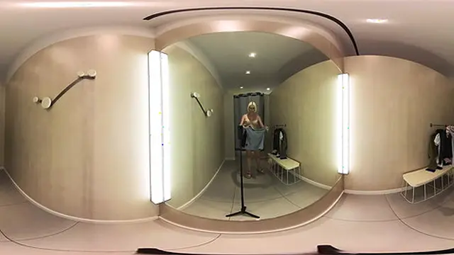 VR Try On Haul transparent outfits at the mall  360 Video See Through Clothes in Fitting Room  VR with Alice Dali 