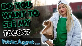 XXX parody: 18yo blonde waitress strips & rides cock🌭 hard