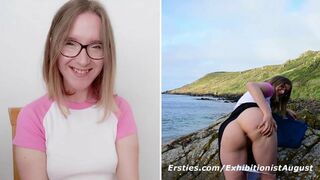 Amelia B gets naked and exposes herself for all to see on Exhibitionist August's live stream.