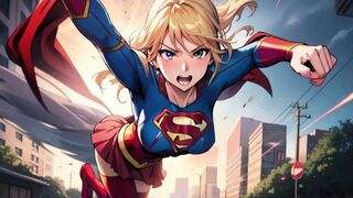 Superbitches Gone Wild: Throiling Frenzy Unleashed When Supergirl Smashes The Incredible Sperm Hulk