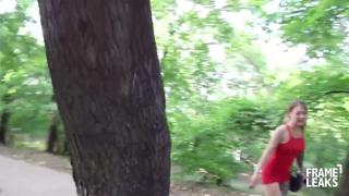 Misha Maver gets fucked in the woods by Christian Clay