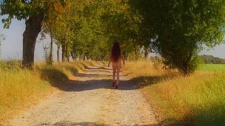 Naked trekking in Lusatia