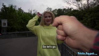 Blonde Euro babe gets ravaged hard and deep in public agent scenes.