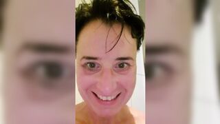 Juicy squirt fest in public stall shower🚿