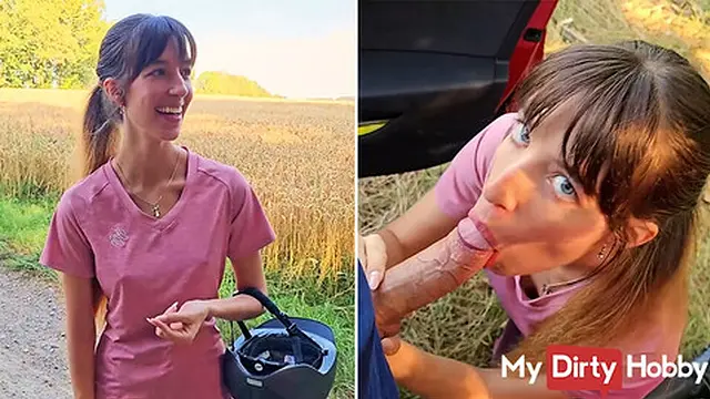 Layla von Hohensee enjoys oral😜 sex outside in the wild - MyDirtyHobby