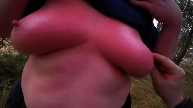 Slapping and stretching big tits in German training day 3