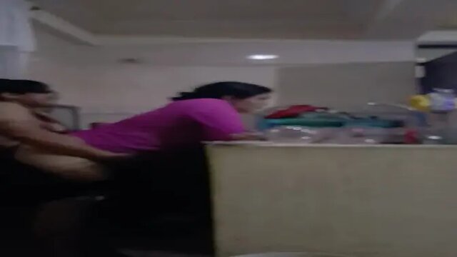 Cheating wife's employee gets a giant doggy style fuck