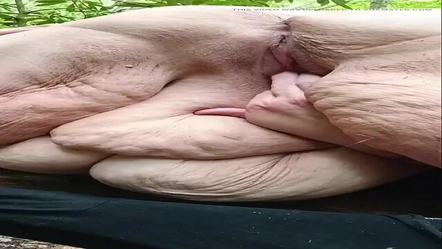 Big Fat Wood Whore Fucked rough in the Woods