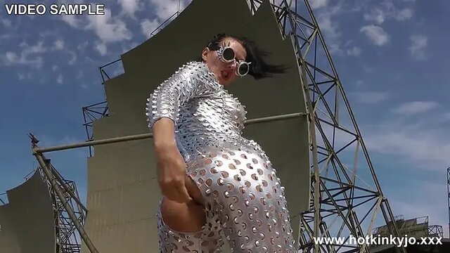 Cyberpunk beauty self-fists and creates anal prolapse