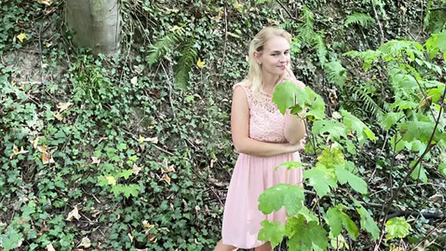 milf explores the wild forest with passion