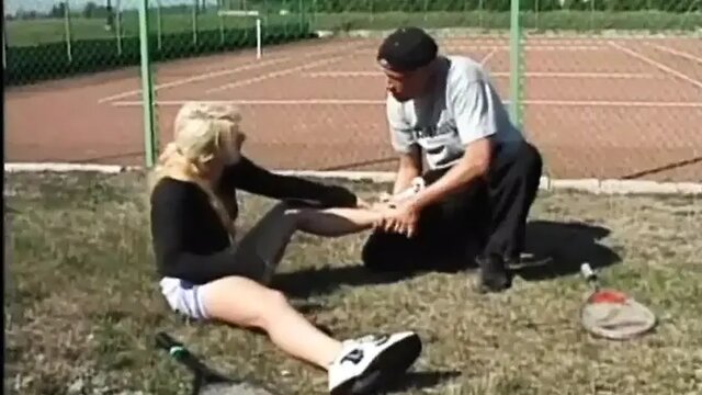 Young blonde teen gets fucked hard by her coach