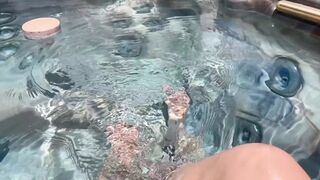 Artemisia takes on the Jacuzzi like a boss, dripping pussy🌮️ play all over her big tits.