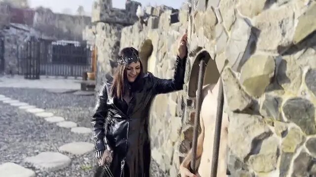 Laughing slave endures extreme medieval CBT torture by Mistress Zeida