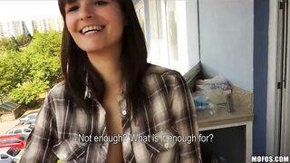 Public Flirtations - Busty photographer flashes her assets