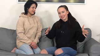 Vanessa Strips & Flashes Her Boobs In A Card Game On The Street