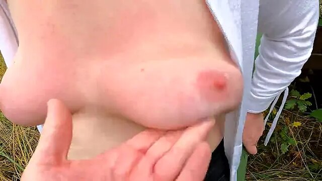 She uses her big tits for fun, but it ends in pain