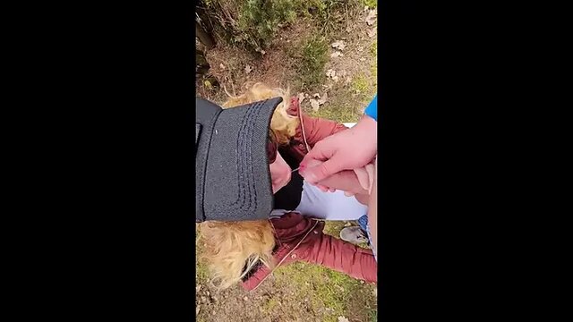 German amateur teen gets first facial in the forest