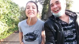 Daring Oral😜 Sex, Swallowing Cum, Risk Of Exposure On Public Walk