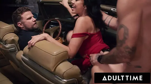 Big Boobed Whore Gets Fucked in the Parking Lot with Her Jerk Husband Watching!