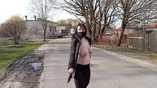 Naked Wifey Proudly Struts Down Main, Seeking Attention