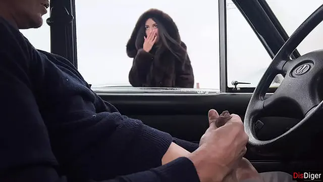 Unknown girl blew me and jacked off through a car window in a busy parking lot