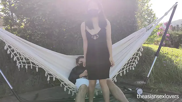 Neighbor′s Asian Beauty Tests My Hammock &mdash;  Leads to Orgasm💦 and creampie