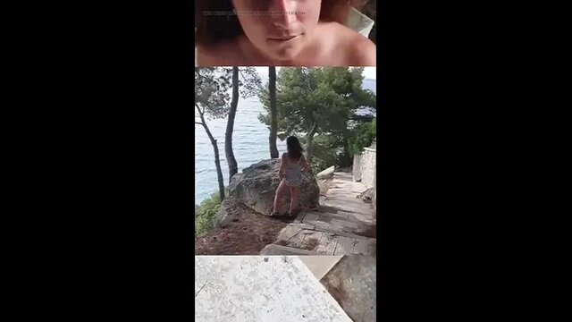 Hairy curvy girl shocked as stranger fingers her giant ass in the park