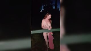 Naughty😈 Amateur Wife Raquel Van Zant's Outdoor Solo Action