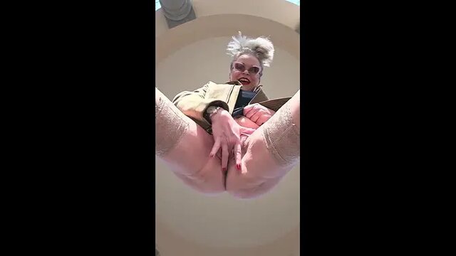 Mature Lady Having Fun Outside