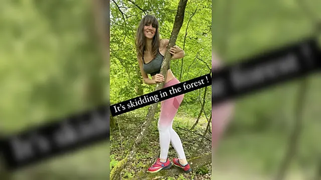 Man gives blowjob &mdash;  then fucks in the woods; she swallows all the cum!
