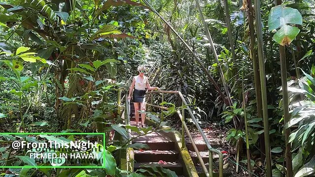 Hawaii babe in lush botanical gardens
