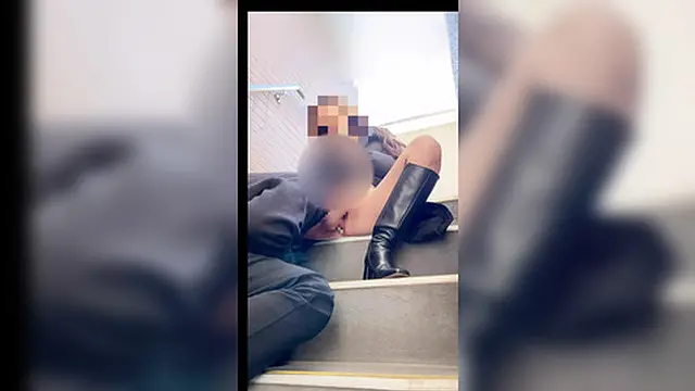 Amateur Femdom Invites Man to Rooftop &mdash;  Forces Him to Cunnie While Standing