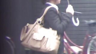 Seductively Japanese ladies relieve themselves sequentially in a public restroom