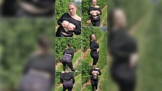Pissing in nature and satisfying my lust.