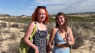 Exclusive: Two Girls Walking Naked Outside in Converse!