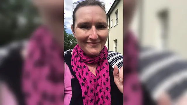 Rachel Wriggler explores her perky nipples in the woods