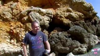 Two Girls in Bikinis Kissed Roughly Outside, Caught by a Erect Guy