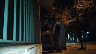 Risky Sex on the Street Flashing Naked Fucking Outdoors